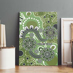 Personalised NAIDOC Week 50 Years Deadly Always Canvas Wall Art Green Aboriginal Artwork Dot Painting