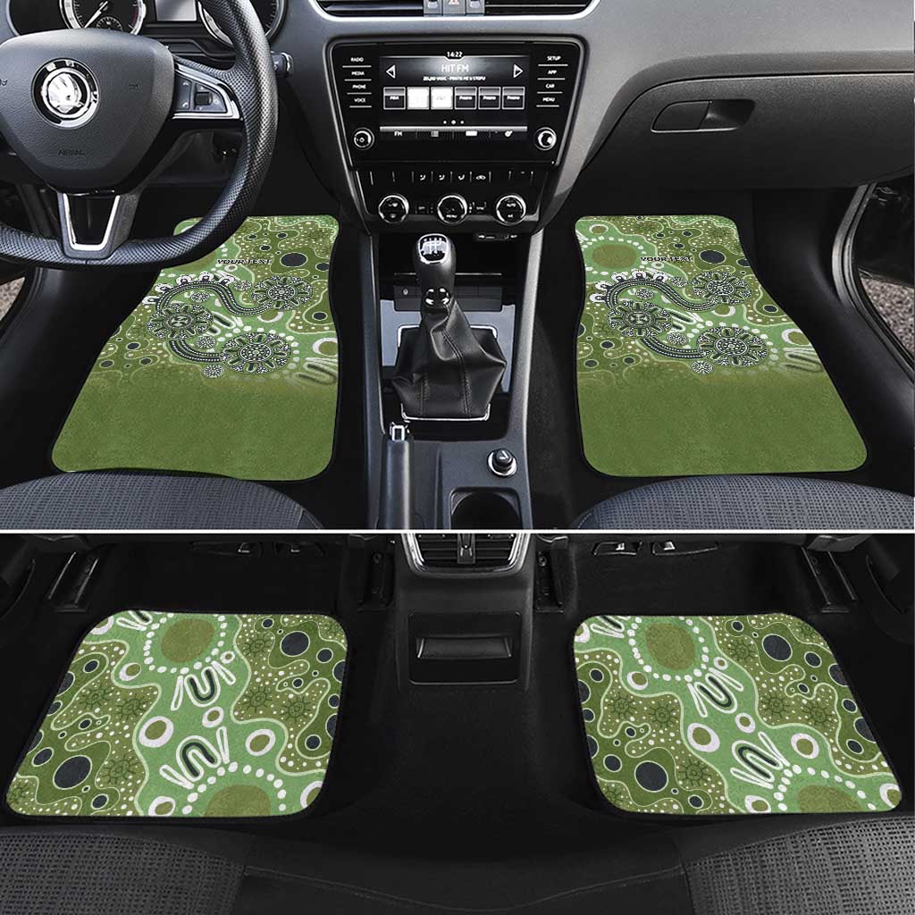 Personalised NAIDOC Week 50 Years Deadly Always Car Mats Green Aboriginal Artwork Dot Painting