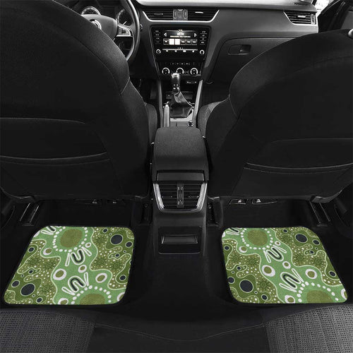 Personalised NAIDOC Week 50 Years Deadly Always Car Mats Green Aboriginal Artwork Dot Painting