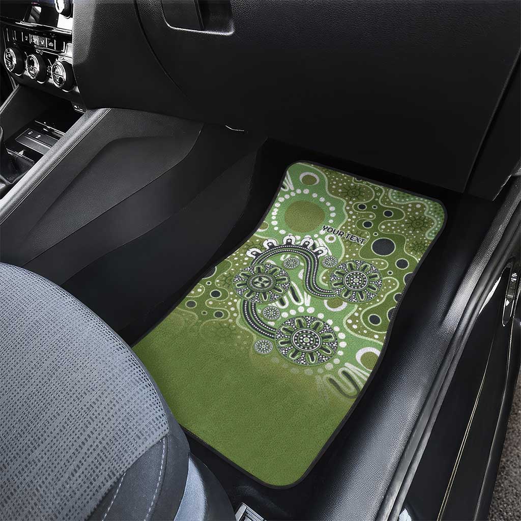 Personalised NAIDOC Week 50 Years Deadly Always Car Mats Green Aboriginal Artwork Dot Painting
