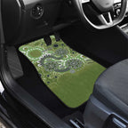Personalised NAIDOC Week 50 Years Deadly Always Car Mats Green Aboriginal Artwork Dot Painting