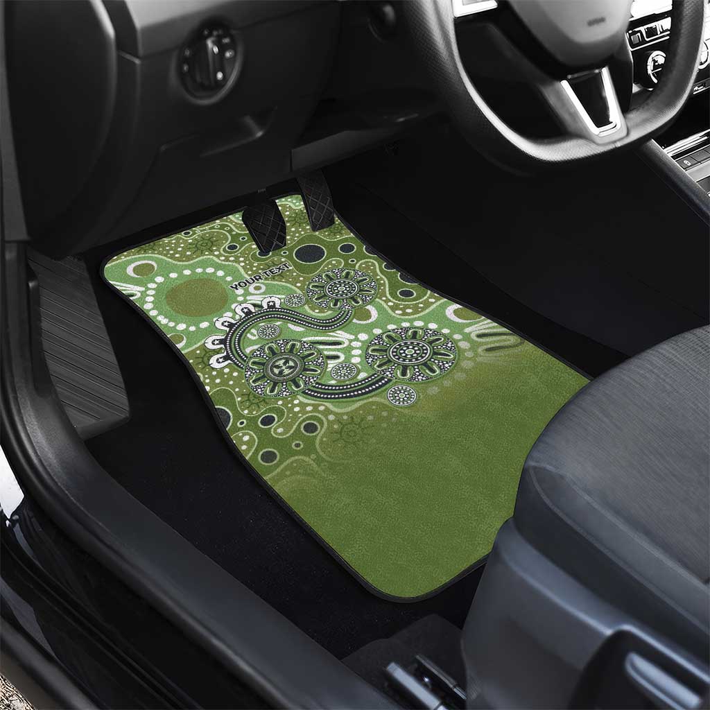 Personalised NAIDOC Week 50 Years Deadly Always Car Mats Green Aboriginal Artwork Dot Painting