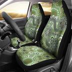 Personalised NAIDOC Week 50 Years Deadly Always Car Seat Cover Green Aboriginal Artwork Dot Painting