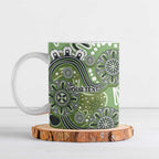 Personalised NAIDOC Week 50 Years Deadly Always Ceramic Mug Green Aboriginal Artwork Dot Painting