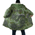 Personalised NAIDOC Week 50 Years Deadly Always Cloak Green Aboriginal Artwork Dot Painting