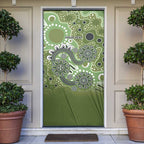 Personalised NAIDOC Week 50 Years Deadly Always Door Cover Green Aboriginal Artwork Dot Painting
