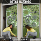 Personalised NAIDOC Week 50 Years Deadly Always Door Cover Green Aboriginal Artwork Dot Painting