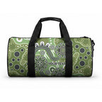 Personalised NAIDOC Week 50 Years Deadly Always Duffle Bag Green Aboriginal Artwork Dot Painting