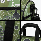 Personalised NAIDOC Week 50 Years Deadly Always Duffle Bag Green Aboriginal Artwork Dot Painting