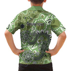 Personalised NAIDOC Week 50 Years Deadly Always Family Matching Tank Maxi Dress and Hawaiian Shirt Green Aboriginal Artwork Dot Painting
