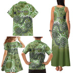 Personalised NAIDOC Week 50 Years Deadly Always Family Matching Tank Maxi Dress and Hawaiian Shirt Green Aboriginal Artwork Dot Painting
