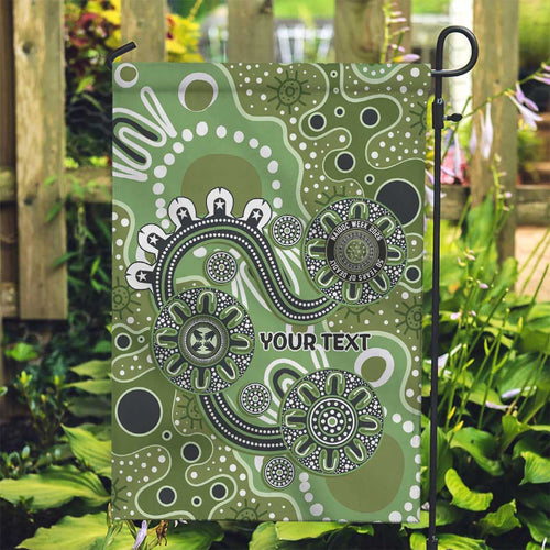 Personalised NAIDOC Week 50 Years Deadly Always Garden Flag Green Aboriginal Artwork Dot Painting