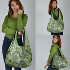 Personalised NAIDOC Week 50 Years Deadly Always Grocery Bag Green Aboriginal Artwork Dot Painting