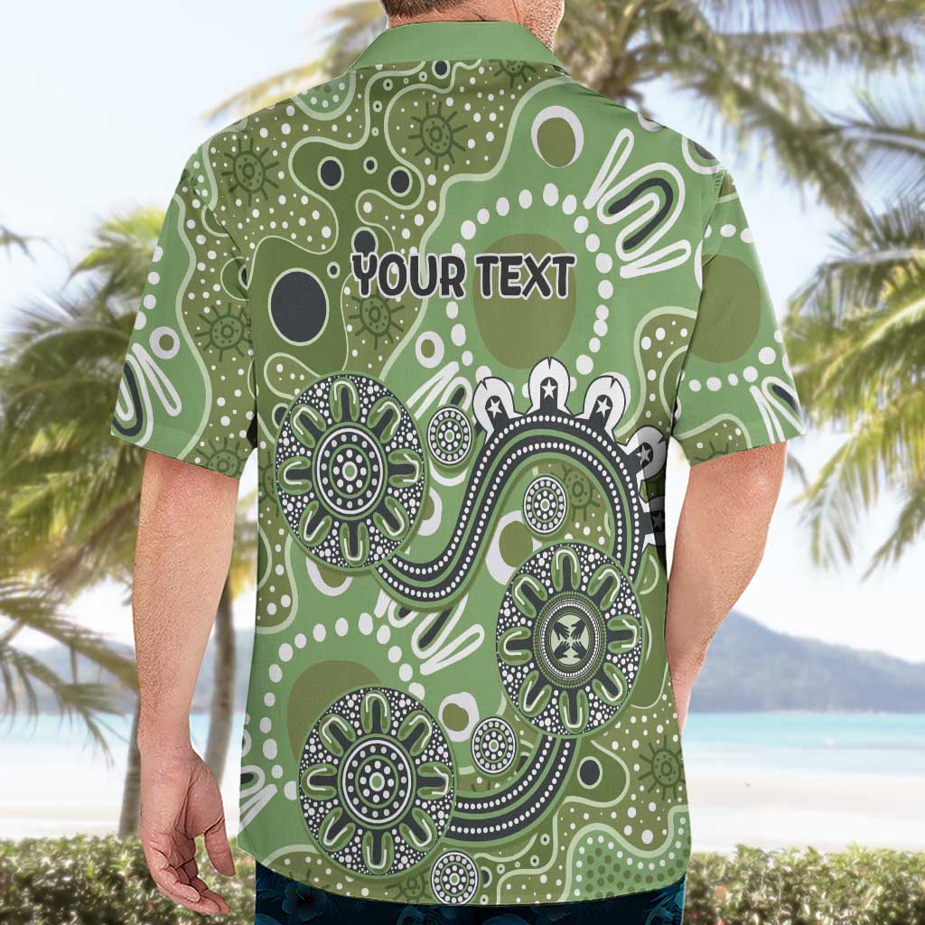 Personalised NAIDOC Week 50 Years Deadly Always Hawaiian Shirt Green Aboriginal Artwork Dot Painting