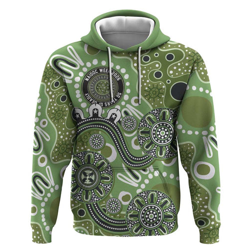 Personalised NAIDOC Week 50 Years Deadly Always Hoodie Green Aboriginal Artwork Dot Painting