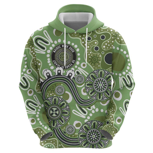 Personalised NAIDOC Week 50 Years Deadly Always Hoodie Green Aboriginal Artwork Dot Painting