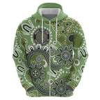 Personalised NAIDOC Week 50 Years Deadly Always Hoodie Green Aboriginal Artwork Dot Painting