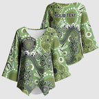 Personalised NAIDOC Week 50 Years Deadly Always Kimono Sleeve Blouse Green Aboriginal Artwork Dot Painting