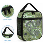 Personalised NAIDOC Week 50 Years Deadly Always Lunch Bag Green Aboriginal Artwork Dot Painting