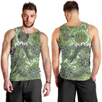 Personalised NAIDOC Week 50 Years Deadly Always Men Tank Top Green Aboriginal Artwork Dot Painting