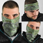 Personalised NAIDOC Week 50 Years Deadly Always Neck Gaiter Green Aboriginal Artwork Dot Painting