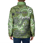 Personalised NAIDOC Week 50 Years Deadly Always Padded Jacket Green Aboriginal Artwork Dot Painting