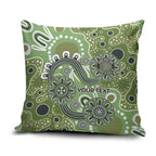 Personalised NAIDOC Week 50 Years Deadly Always Pillow Cover Green Aboriginal Artwork Dot Painting