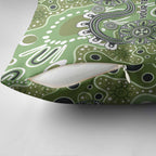 Personalised NAIDOC Week 50 Years Deadly Always Pillow Cover Green Aboriginal Artwork Dot Painting