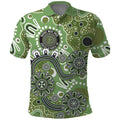 Personalised NAIDOC Week 50 Years Deadly Always Polo Shirt Green Aboriginal Artwork Dot Painting