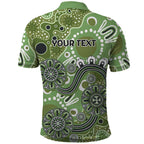 Personalised NAIDOC Week 50 Years Deadly Always Polo Shirt Green Aboriginal Artwork Dot Painting