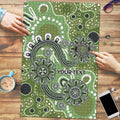Personalised NAIDOC Week 50 Years Deadly Always Puzzle Green Aboriginal Artwork Dot Painting