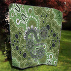 Personalised NAIDOC Week 50 Years Deadly Always Quilt Green Aboriginal Artwork Dot Painting