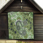 Personalised NAIDOC Week 50 Years Deadly Always Quilt Green Aboriginal Artwork Dot Painting