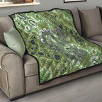 Personalised NAIDOC Week 50 Years Deadly Always Quilt Green Aboriginal Artwork Dot Painting