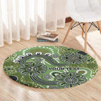 Personalised NAIDOC Week 50 Years Deadly Always Round Carpet Green Aboriginal Artwork Dot Painting