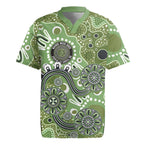 Personalised NAIDOC Week 50 Years Deadly Always Rugby Jersey Green Aboriginal Artwork Dot Painting