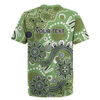 Personalised NAIDOC Week 50 Years Deadly Always Rugby Jersey Green Aboriginal Artwork Dot Painting