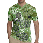 Personalised NAIDOC Week 50 Years Deadly Always Rugby Jersey Green Aboriginal Artwork Dot Painting