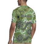 Personalised NAIDOC Week 50 Years Deadly Always Rugby Jersey Green Aboriginal Artwork Dot Painting