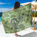 Personalised NAIDOC Week 50 Years Deadly Always Sarong Green Aboriginal Artwork Dot Painting