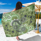 Personalised NAIDOC Week 50 Years Deadly Always Sarong Green Aboriginal Artwork Dot Painting
