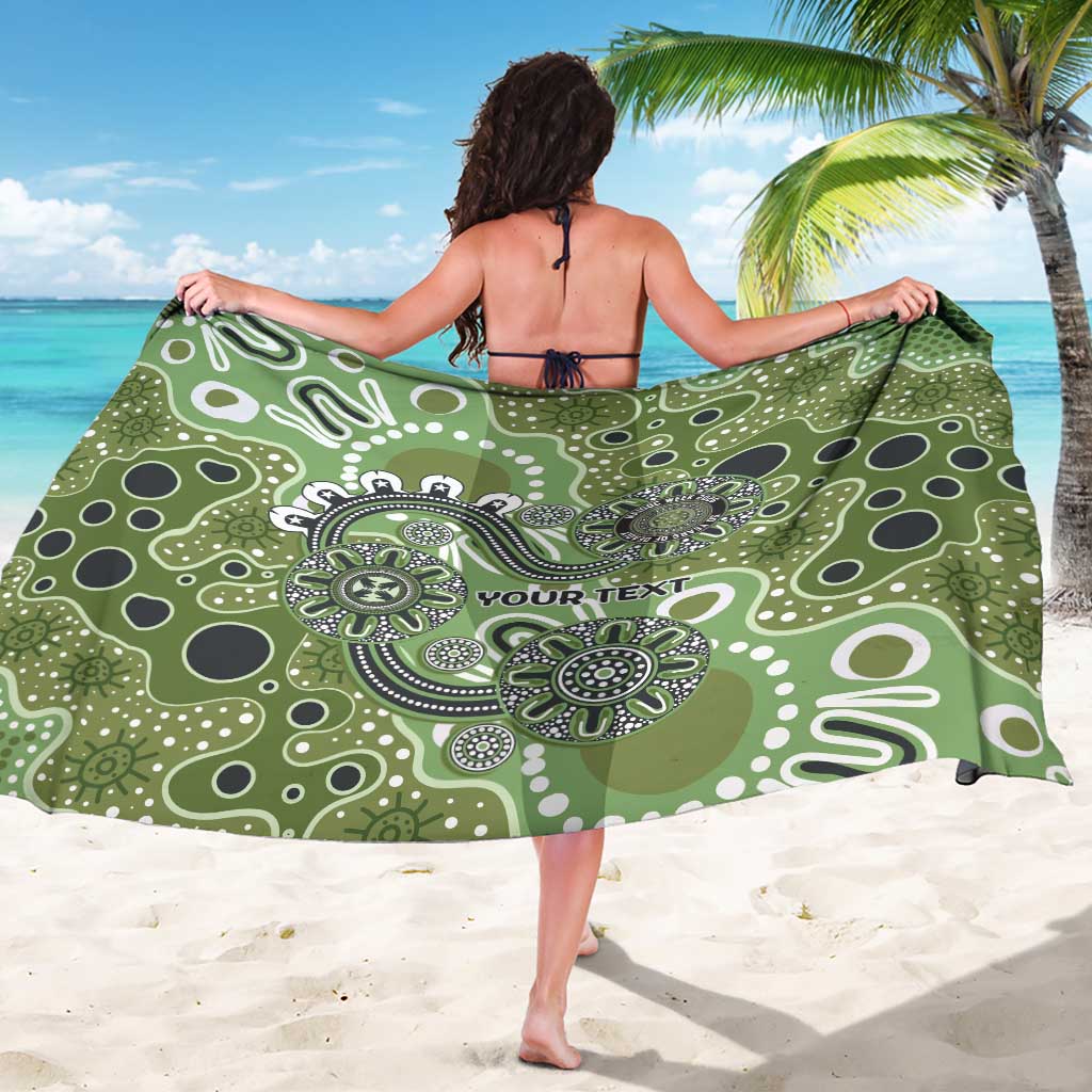 Personalised NAIDOC Week 50 Years Deadly Always Sarong Green Aboriginal Artwork Dot Painting