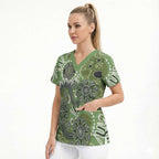 Personalised NAIDOC Week 50 Years Deadly Always Scrub Top Green Aboriginal Artwork Dot Painting