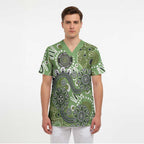 Personalised NAIDOC Week 50 Years Deadly Always Scrub Top Green Aboriginal Artwork Dot Painting