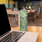 Personalised NAIDOC Week 50 Years Deadly Always Skinny Tumbler Green Aboriginal Artwork Dot Painting