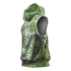 Personalised NAIDOC Week 50 Years Deadly Always Sleeveless Hoodie Green Aboriginal Artwork Dot Painting