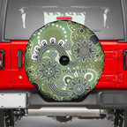 Personalised NAIDOC Week 50 Years Deadly Always Spare Tire Cover Green Aboriginal Artwork Dot Painting