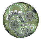 Personalised NAIDOC Week 50 Years Deadly Always Spare Tire Cover Green Aboriginal Artwork Dot Painting