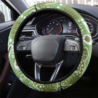 NAIDOC Week 50 Years Deadly Always Steering Wheel Cover Green Aboriginal Artwork Dot Painting