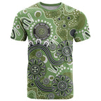 Personalised NAIDOC Week 50 Years Deadly Always T Shirt Green Aboriginal Artwork Dot Painting
